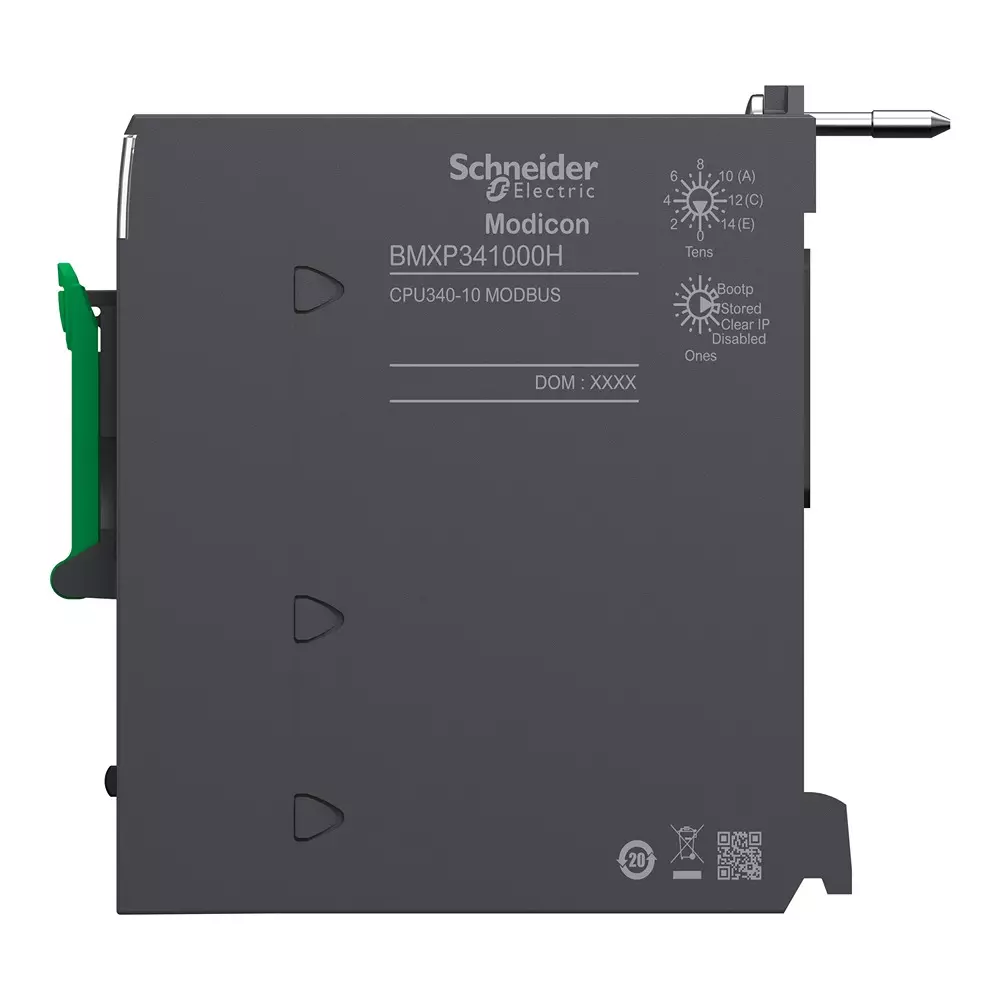 Schneider Electric Modicon M340 Processor Module 11 Slots 2 Racks 72 mA at 24 V DC, BMXP341000H