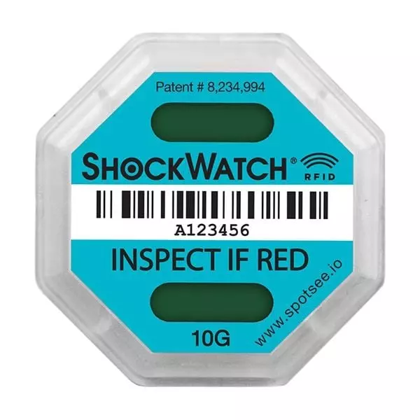 SpotSee ShockWatch +60�C Maximum Operating Temperature, SWRFID-10G