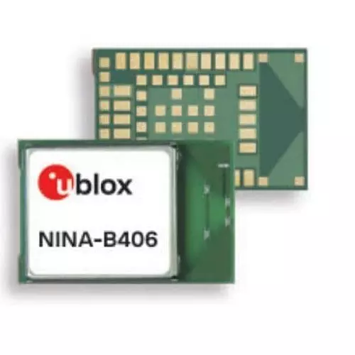 u-blox Bluetooth Module GPIO, I2C, SPI, UART, USB Interface 2.4 GHz, NINA-B406-00B