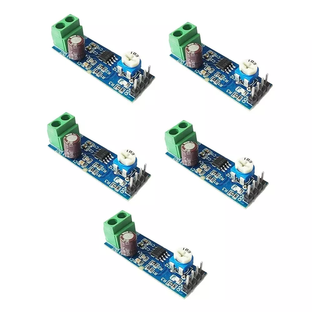 Invento Mono Audio Amplifier Module 12 V Voltage 4 mA Low Quiescent Current Drain with 10K Adjustable Resistance, LM386 (Pack of 5 Pcs)