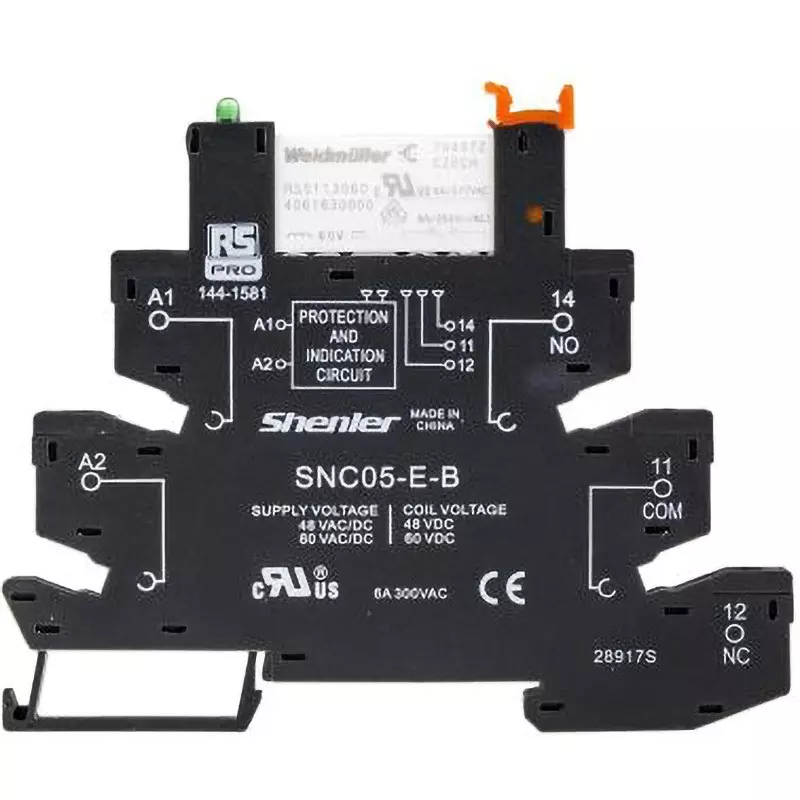 RS PRO Interface Relay Module Din Rail Mounting AC/DC 60 V Rated Coil Voltage, 144-1581
