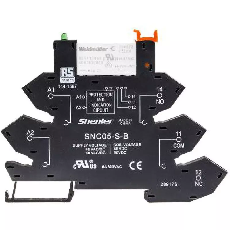 RS PRO Interface Relay Module Din Rail Mounting AC/DC 60 V Rated Coil Voltage, 144-1587