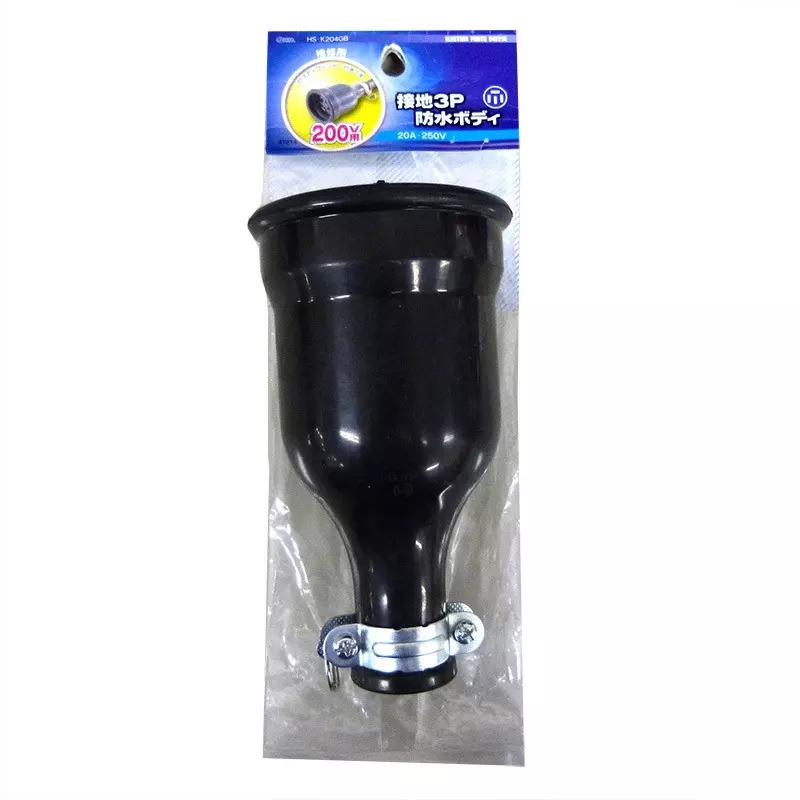 OHM ELECTRIC Rubber Body Flat blade Body Type, Watertight Connector Body 4P20A