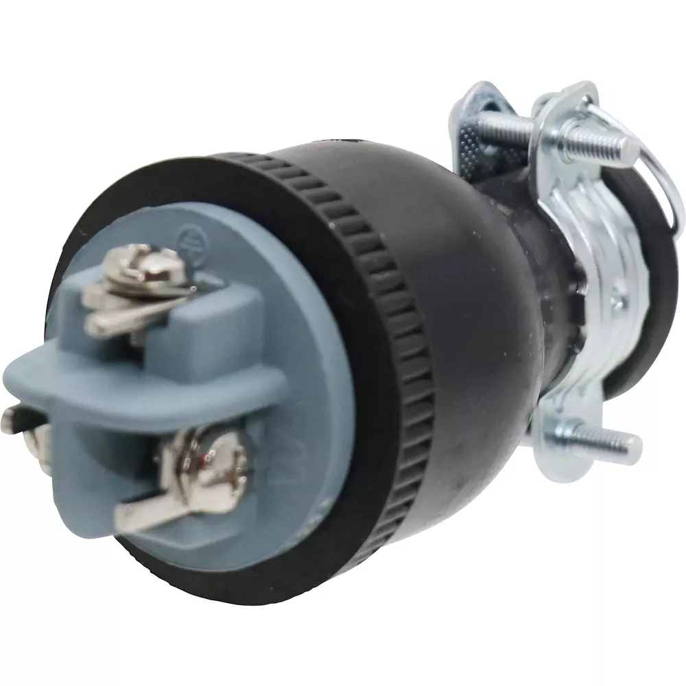 OHM ELECTRIC Rubber Plug 15 A Current 125 V Voltage Grounding 2 Pole, ME2538