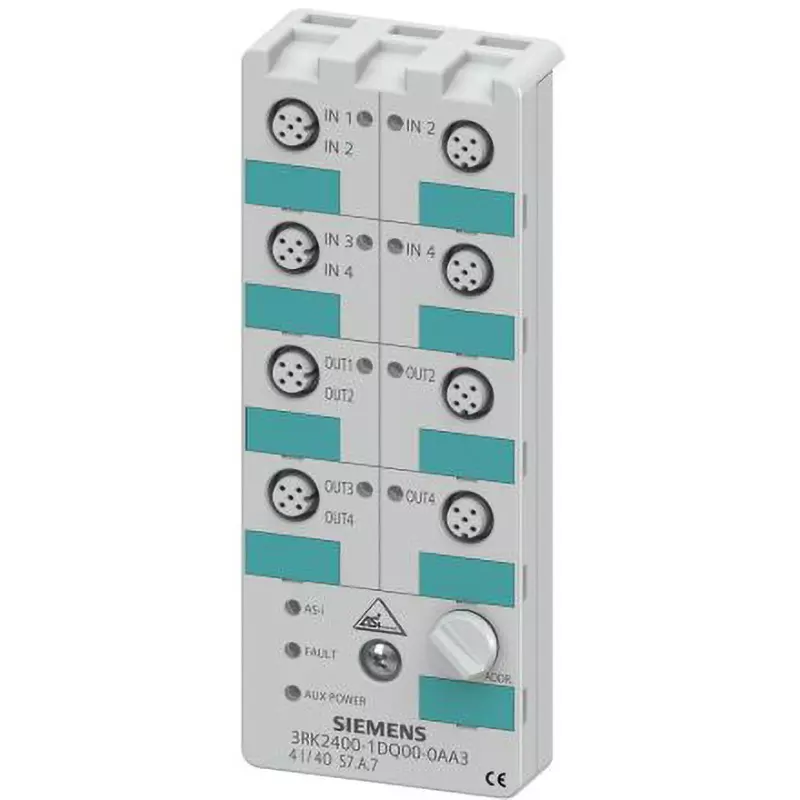 Siemens Digital I/O Module 26.5 to 31.6 V Rated Voltage 4 No. of Output Digital Output Type, 3RK2400-1DQ00-0AA3