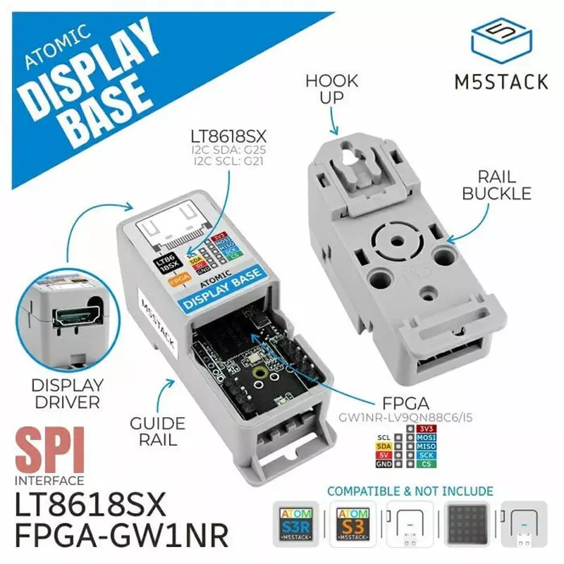 M5Stack Display Base 64x24x29 mm Dimension, M5STACK-A115