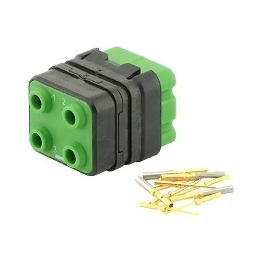 SOURIAU-SUNBANK / EATON RECTANGULAR MODULE, PLUG, 4POS, 2ROW, 8MQ2M0412PB