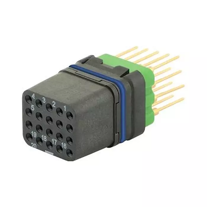 SOURIAU-SUNBANK / EATON RECTANGULAR MODULE, RCPT, 20POS, 4ROW, 8MQ2M2022UCE
