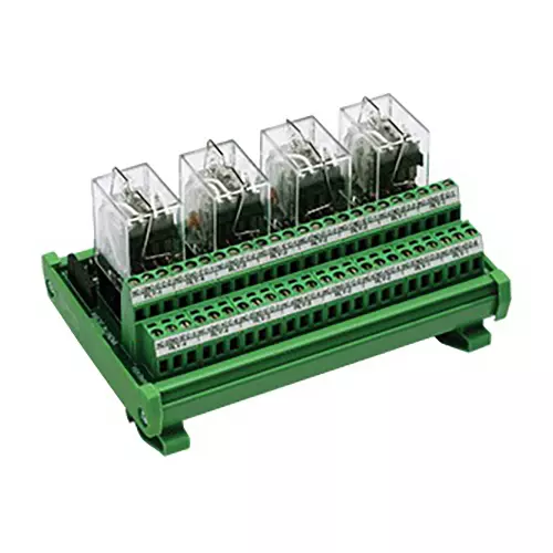 Connectwell Relay Module 4CO 1 Channel 230 VAC Rail Mount with Base (Pluggable Relay), IMRE4SS1/230A/OM