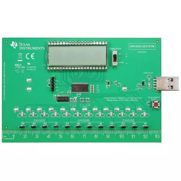 TEXAS INSTRUMENTS Linear Hall Effect Sensor Evaluation Module 3.3 V Operating Supply Voltage, DRV5055-5057EVM