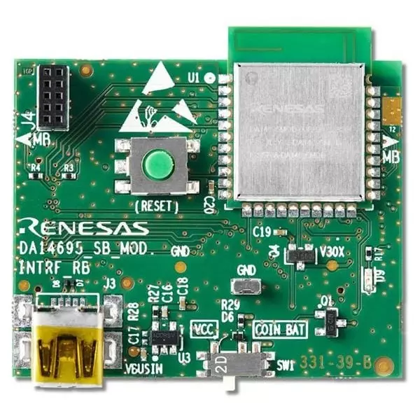 RENESAS Bluetooth Module I2C, SPI, UART Interface 6 dBm Power, DA14695MOD-00F32002