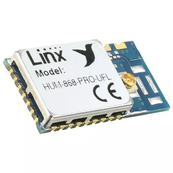 TE CONNECTIVITY Sub-GHz Module 9.5 dBm Output Power 863 MHz to 870 MHz, HUM-868-PRO-UFL
