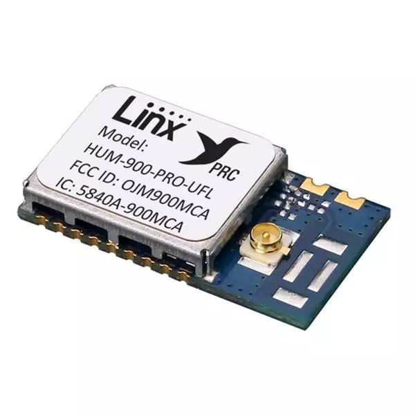 TE CONNECTIVITY Sub-GHz Module 9.5 dBm Output Power 902 MHz to 928 MHz, HUM-900-PRC-UFL