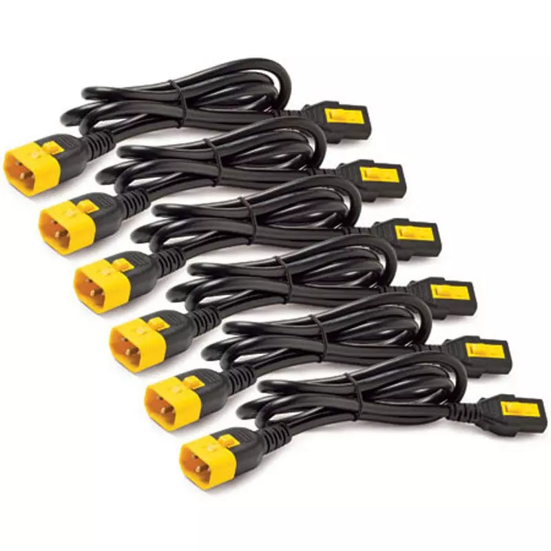 Schneider Electric Power Cord Kit 10 A Max Current Black Power cord Type, AP8704S-WW (Pack of 6)