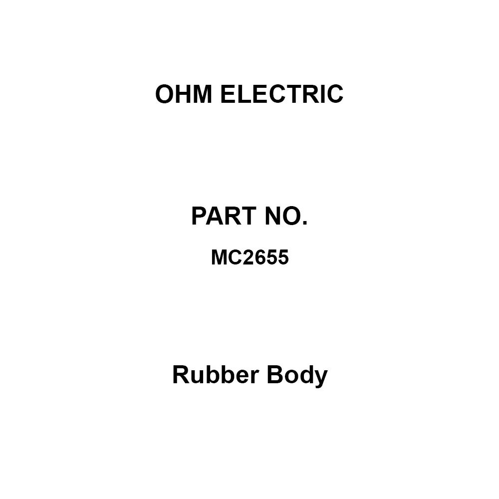 OHM ELECTRIC Rubber Body Flat blade Body Type, MC2655