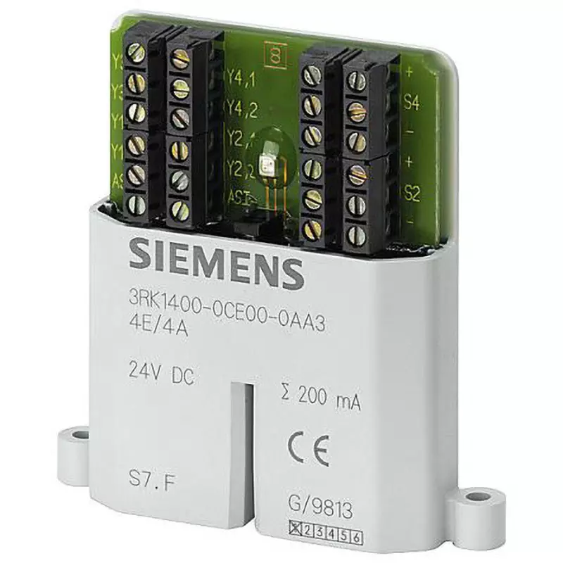 Siemens Flat Module 26.5 to 31.6 V Rated Voltage 4 No. of Output Digital Output Type, 3RK1400-0CE00-0AA3