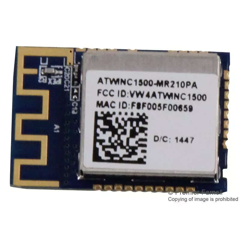 MICROCHIP WLAN Modules & USB Adaptor SMART CONNECT IOT, 2.412-2.472GHZ, ATWINC1510-MR210UB1954