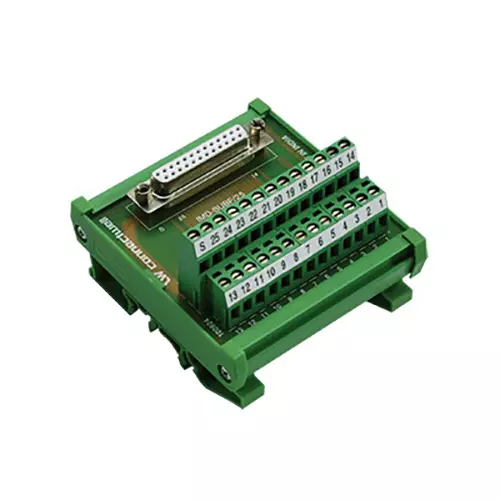 Connectwell Female DSUB Module 50 Pin Rail Mount with Component Mounting Hole, IMDSUBF/50/SC