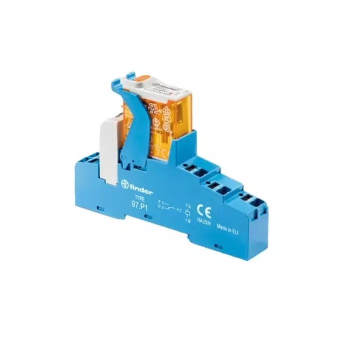 Finder 4C Series Interface Relay Module DIN Rail Mount 12 V DC Coil SPDT 16 A Load, 4CP1 9012 0050RPSA