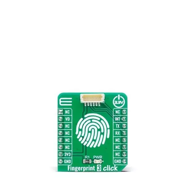 MIKROELEKTRONIKA Fingerprint Sensor Module UART Interface 3.3 V, MIKROE-4265