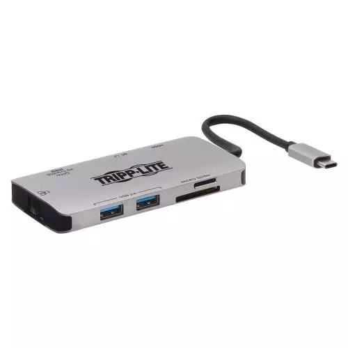 TRIPP LITE Interface Module Ethernet, HMDI, Micro SD, PD Charging, SD, USB 3.2, USB Type-C, U442-DOCK5-GY