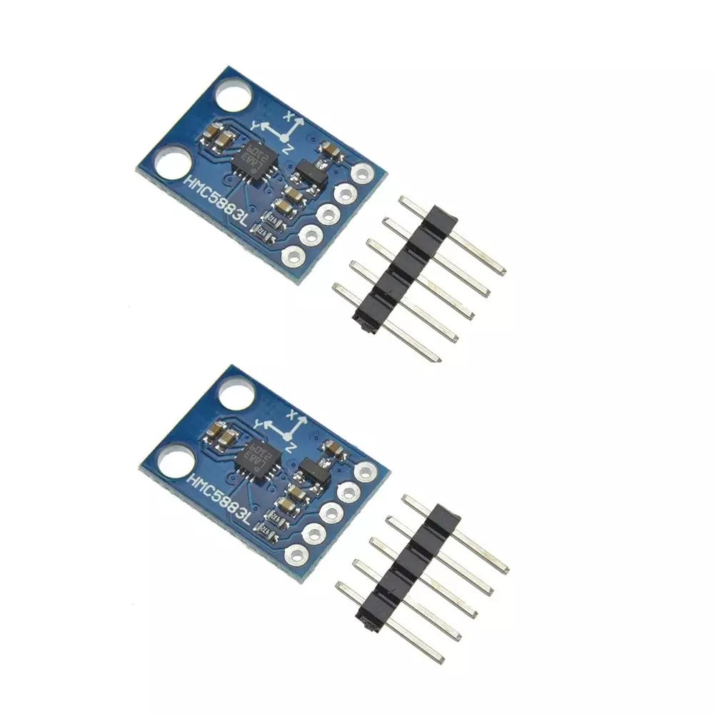 Invento Electronic Magnetic Sensor Module DC3-5 V Operating Voltage ±1.3-8 Gauss Measuring Range, HMC5883L (Pack of 2 Pcs)