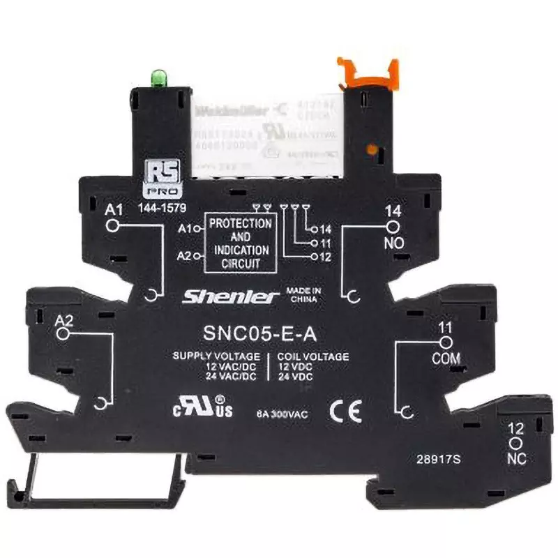 RS PRO Interface Relay Module Din Rail Mounting AC/DC 24 V Rated Coil Voltage, 144-1579