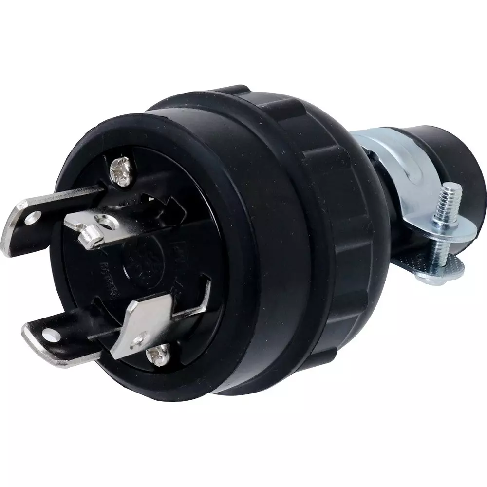 OHM ELECTRIC Waterproof Rubber Plug 20 A Current 250 V Voltage Ground 3 Pole, MH2584