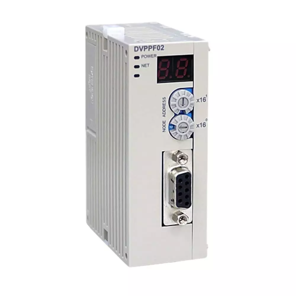 Delta Profibus DP Slave Module Left Side with 24 V DC (-15 to 20%) Supply Voltage and D-SUB 9 Connector, DVPPF02SL