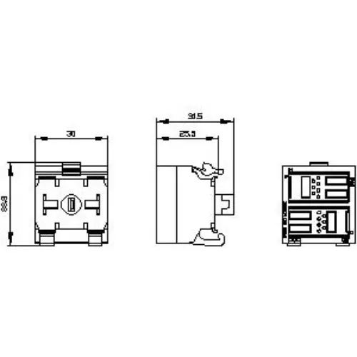 siemens-profinet-terminal-module-with-2-contacts-integrated-led-red-color-plastic-body-for-front-plate-mounting-3su1401-1mc20-1ca1