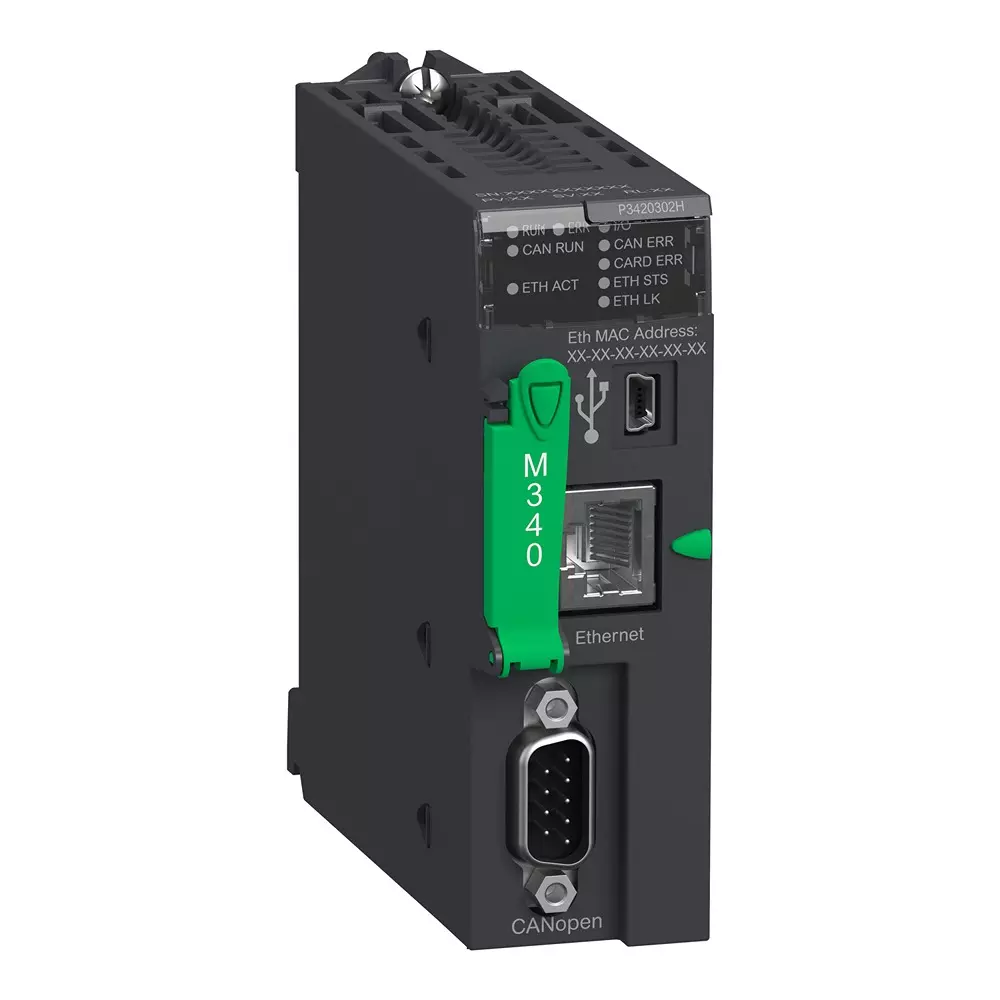 Schneider Electric Modicon M340 Processor Module 11 Slots 4 Racks 135 mA at 24 V DC, BMXP3420302H