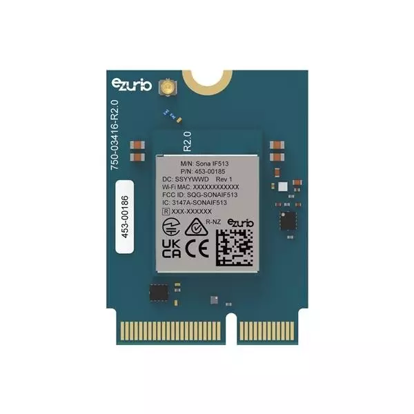 EZURIO Multiprotocol Modules 17 dBm Output Power 2.4 GHz, 5 GHz, 6 GHz, 453-00186