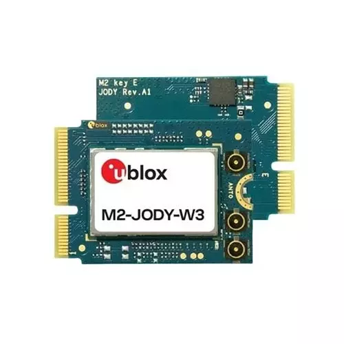 u-blox Multiprotocol Modules 16 dBm, 19 dBm Output Power 2.4 GHz, 5 GHz, M2-JODY-W377-10C