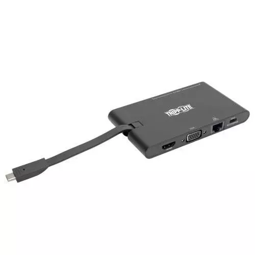 TRIPP LITE Interface Module Ethernet, HDMI, Micro SD, PD Charging, SD, USB 3.2, USB Type-C, VGA, U442-DOCK3-B
