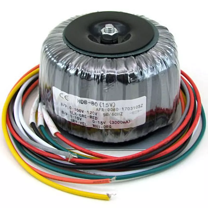 Kyoritsu Electronics Toroidal Transformer, HDB-80(15V)