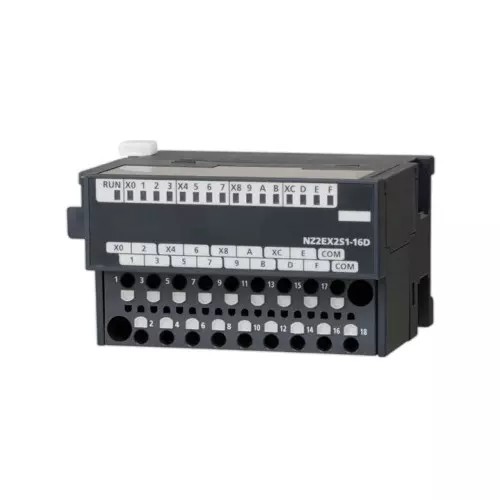 Mitsubishi Electric CC-LINK IE Field Network Digital Input Expansion Module Remote DC Input Type with 16 Digital Input, 24 V DC and Response Time, NZ2EX2S1-16D