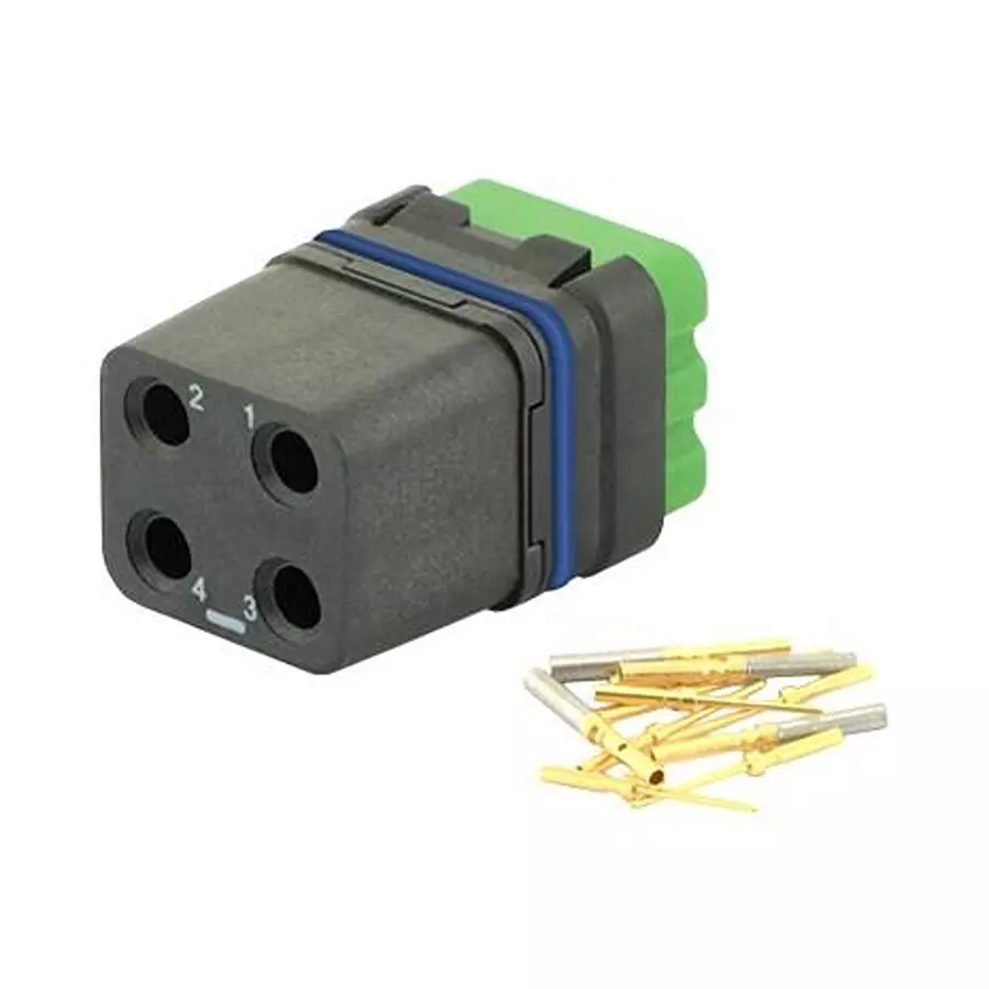 SOURIAU-SUNBANK / EATON RECTANGULAR MODULE, RCPT, 4POS, 2ROW, 8MQ2M0412SDE