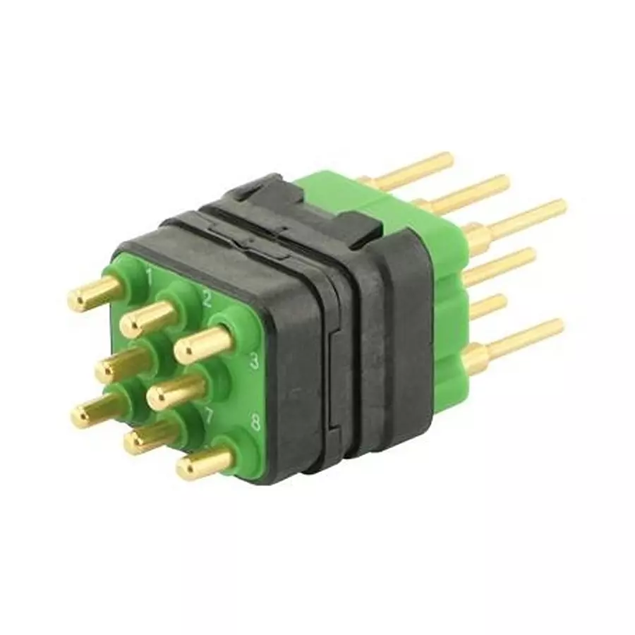 SOURIAU-SUNBANK / EATON RECTANGULAR MODULE, PLUG, 8POS, 3ROW, 8MQ2M0816RB