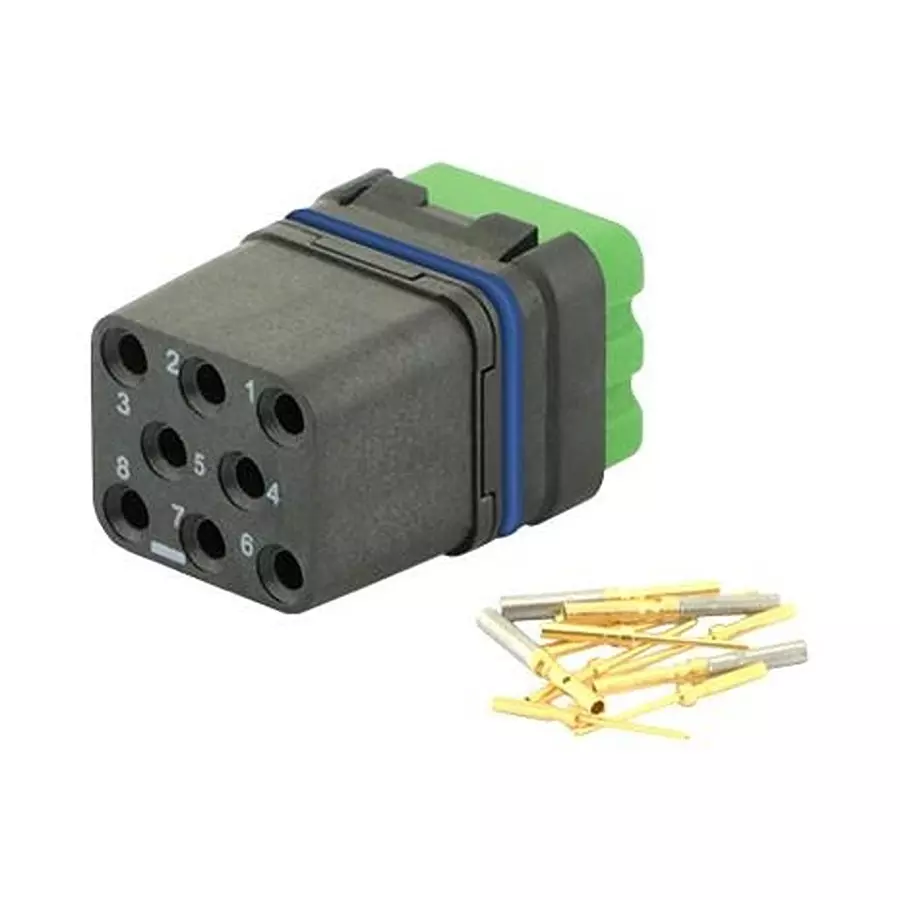 SOURIAU-SUNBANK / EATON RECTANGULAR MODULE, RCPT, 8POS, 3ROW, 8MQ2M0816SNE