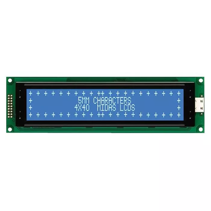MIDAS DISPLAYS DISPLAY, ALPHANUMERIC, 40X4, WHITE, MC44005A6W-BNMLW-V2