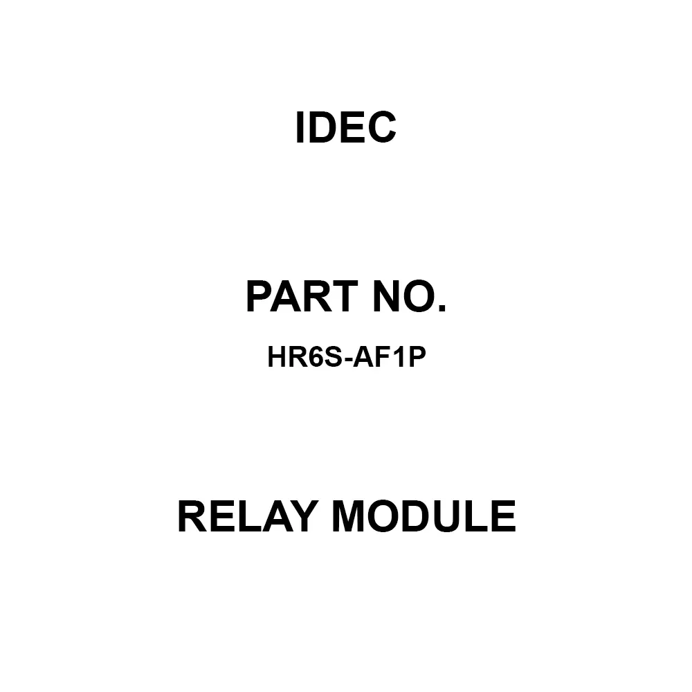 IDEC Safety Relay Module Relay Module DIN Rail Mount, HR6S-AF1P