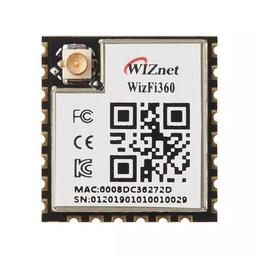 WIZnet Compact Pin-Header Type 19 dBm Output Power 2.4 GHz to 2.5 GHz, WizFi360-CON