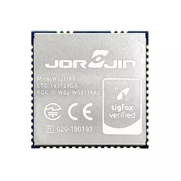 Jorjin Multiprotocol Modules 8 dBm, 27 dBm Output Power 860 MHz to 943 MHz, 2.4 GHz, WS2116-A0
