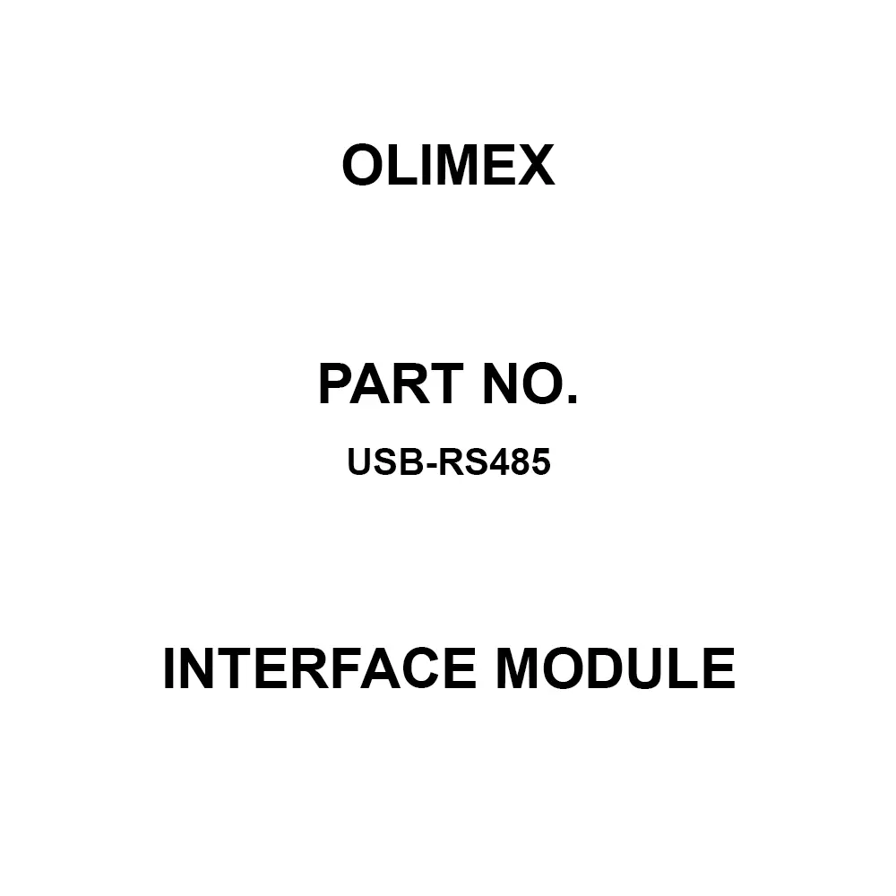 Olimex Interface Module RS-485, USB 2.0 Interface, USB-RS485
