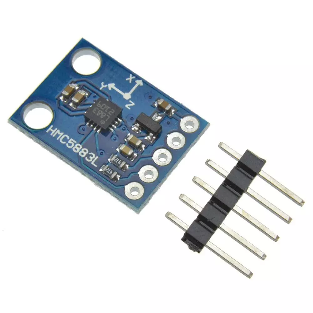 Invento Electronic Magnetic Sensor Module DC3-5 V Operating Voltage ±1.3-8 Gauss Measuring Range, HMC5883L (Pack of 8 Pcs)