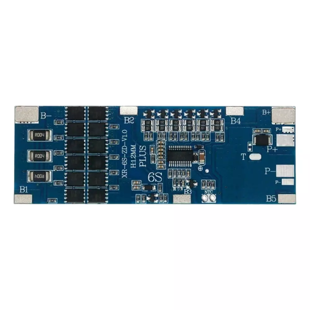 amiciSolar BMS Protection Board with Balance 24 V 6S 30 A for 18650 Li-Ion Battery Packs, Heavy-Duty Battery Management System