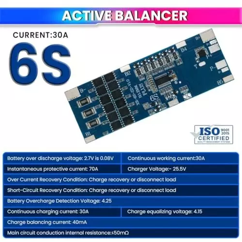 amicisolar-bms-protection-board-with-balance-24-v-6s-30-a-for-18650-li-ion-battery-packs-heavy-duty-battery-management-system