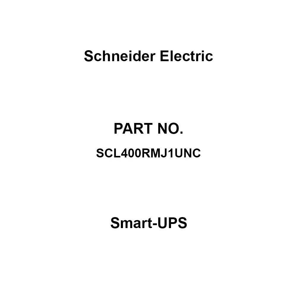 Schneider Electric Smart-UPS, SCL400RMJ1UNC