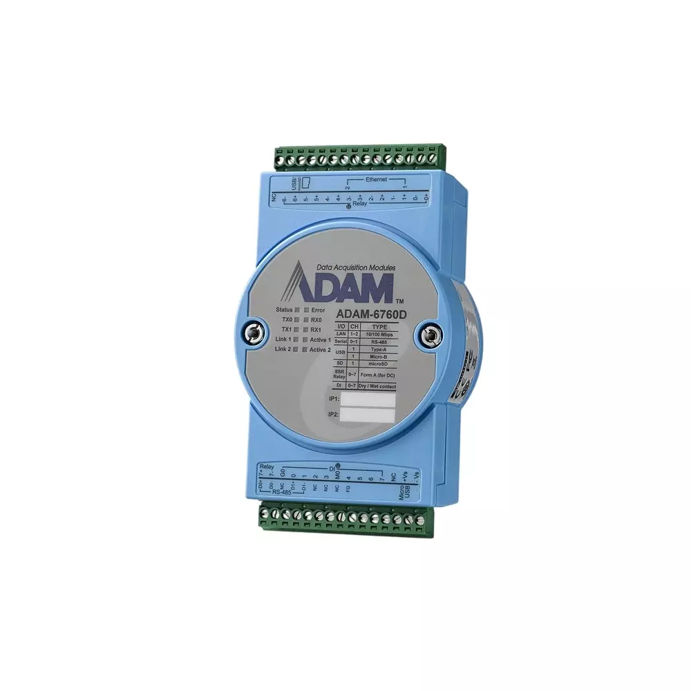 Advantech I/O Gateway -40 to 70â„ƒ Operating Temperature Relayx8 (Form A) Output, ADAM-6760D-A