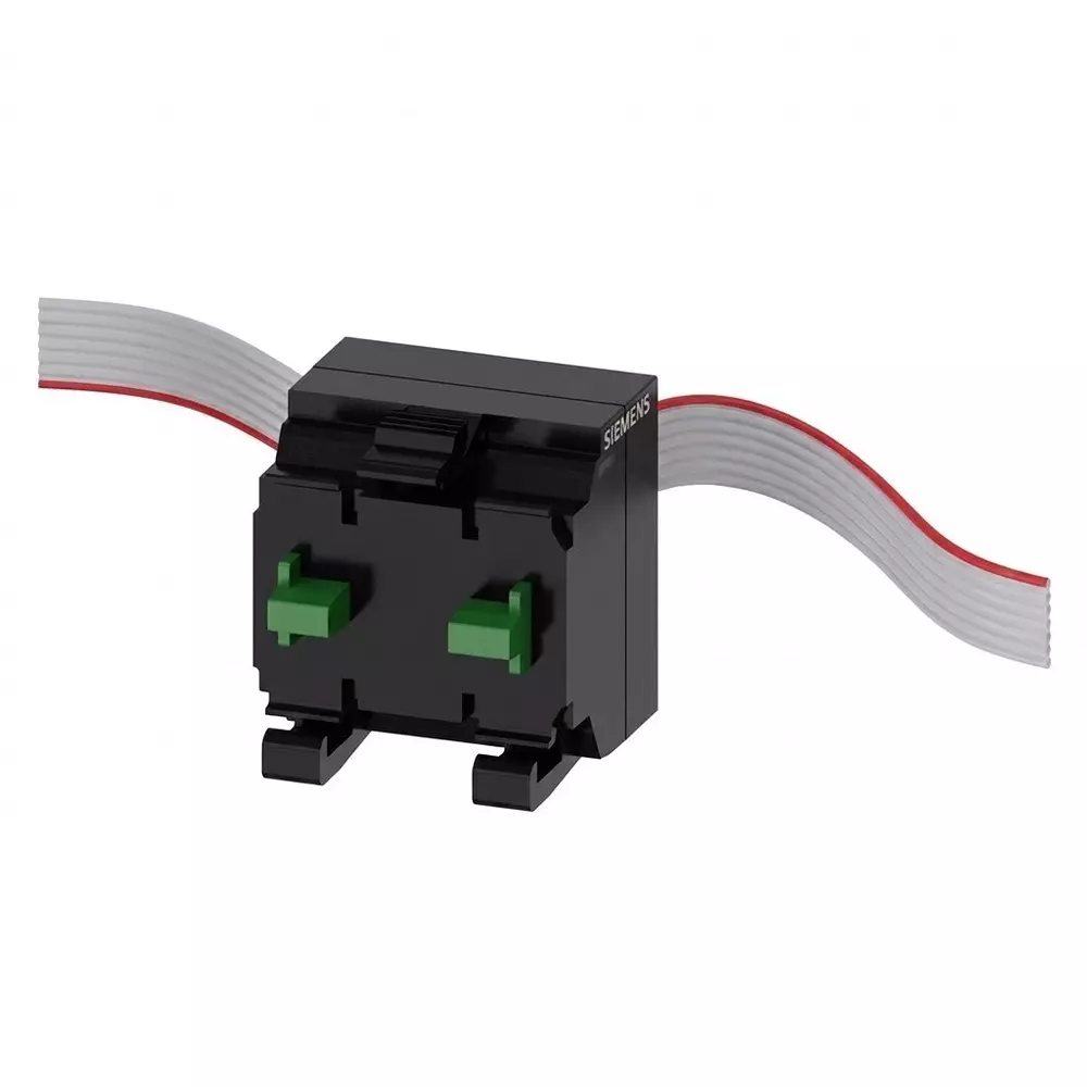 Siemens Profinet Terminal Module With 2 Contacts Black Color Plastic Body for Front Plate Mounting, 3SU1400-1MA10-1BA1